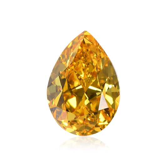 0,50 Karat Fancy Vivid Orange Yellow Pear Diamond VS1 GIA