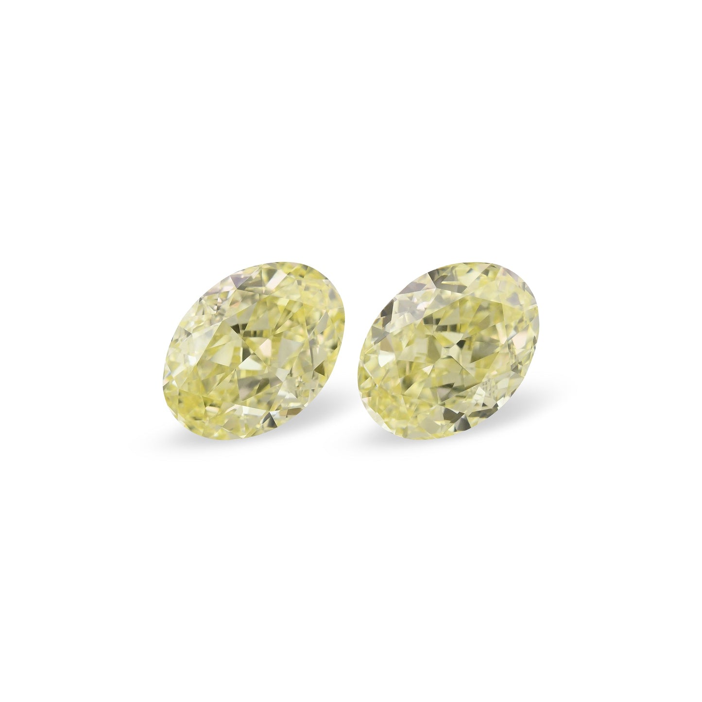 2.03 Carat Fancy Light Yellow Oval Diamonds VS1 GIA