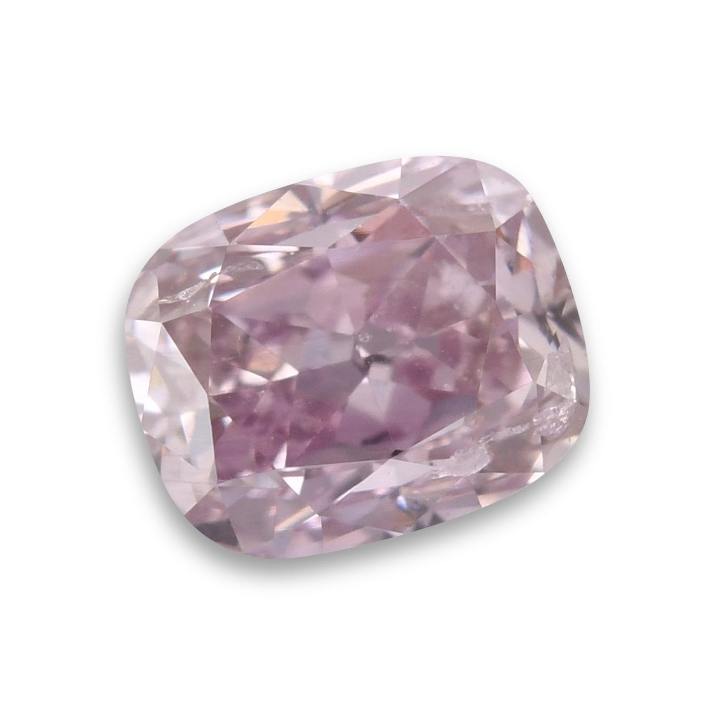 0.56 Carat Fancy Brownish Purplish Pink Cushion Diamond (I1) GIA