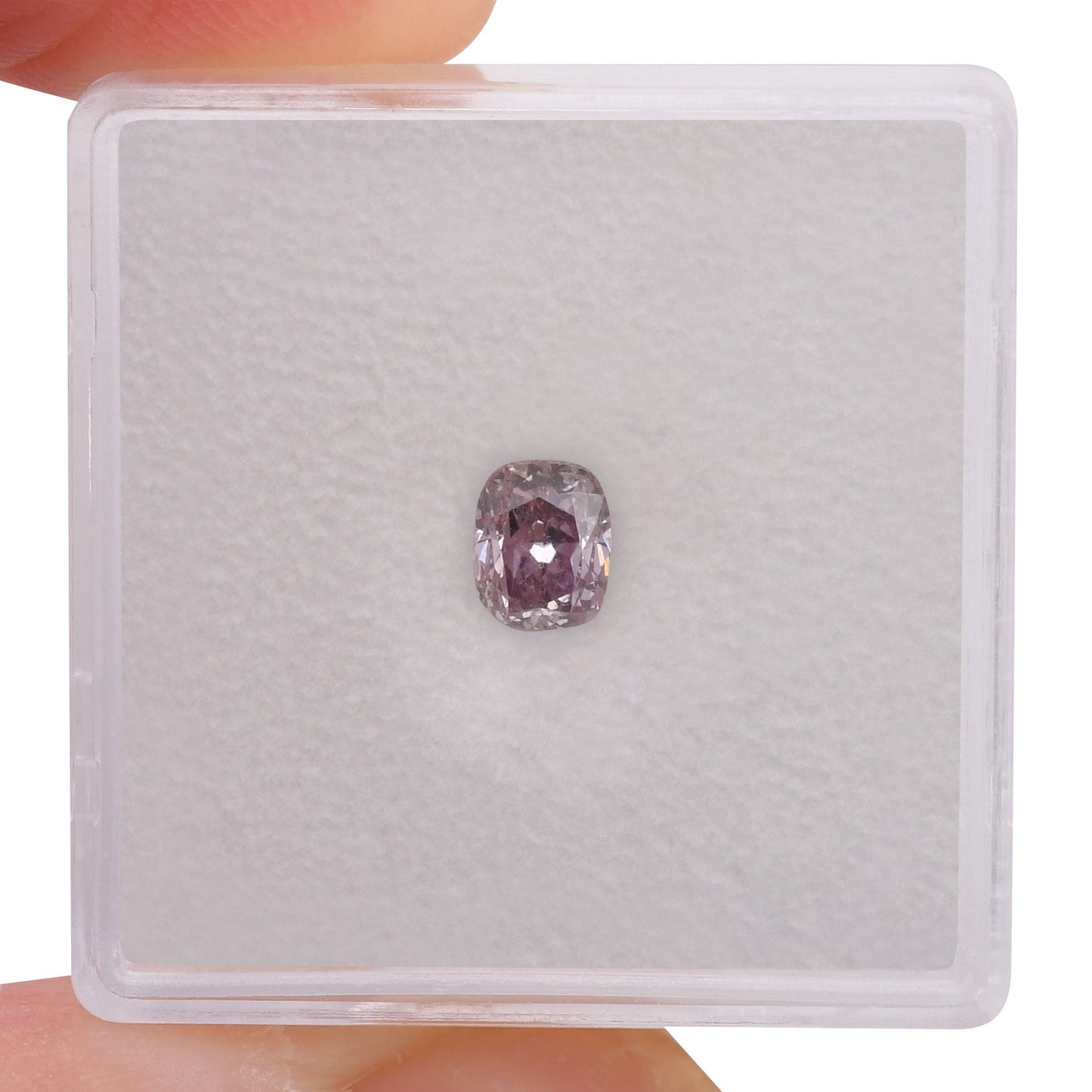 0.56 Carat Fancy Brownish Purplish Pink Cushion Diamond (I1) GIA