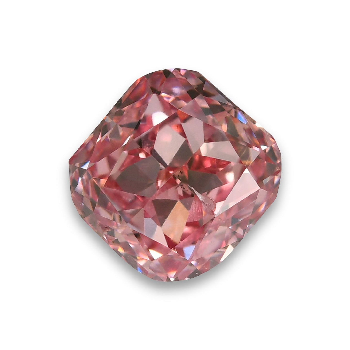 0.50 Carat Fancy Intense Pink Cushion Diamond SI2 GIA
