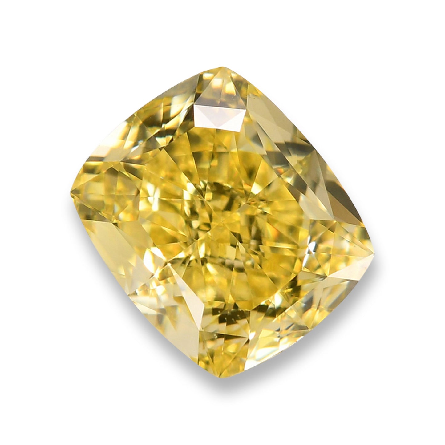 0,55 Karat Fancy Intense Yellow Cushion Diamond VS1 GIA