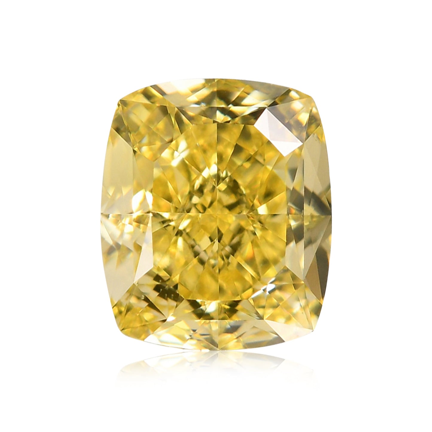 0,55 Karat Fancy Intense Yellow Cushion Diamond VS1 GIA