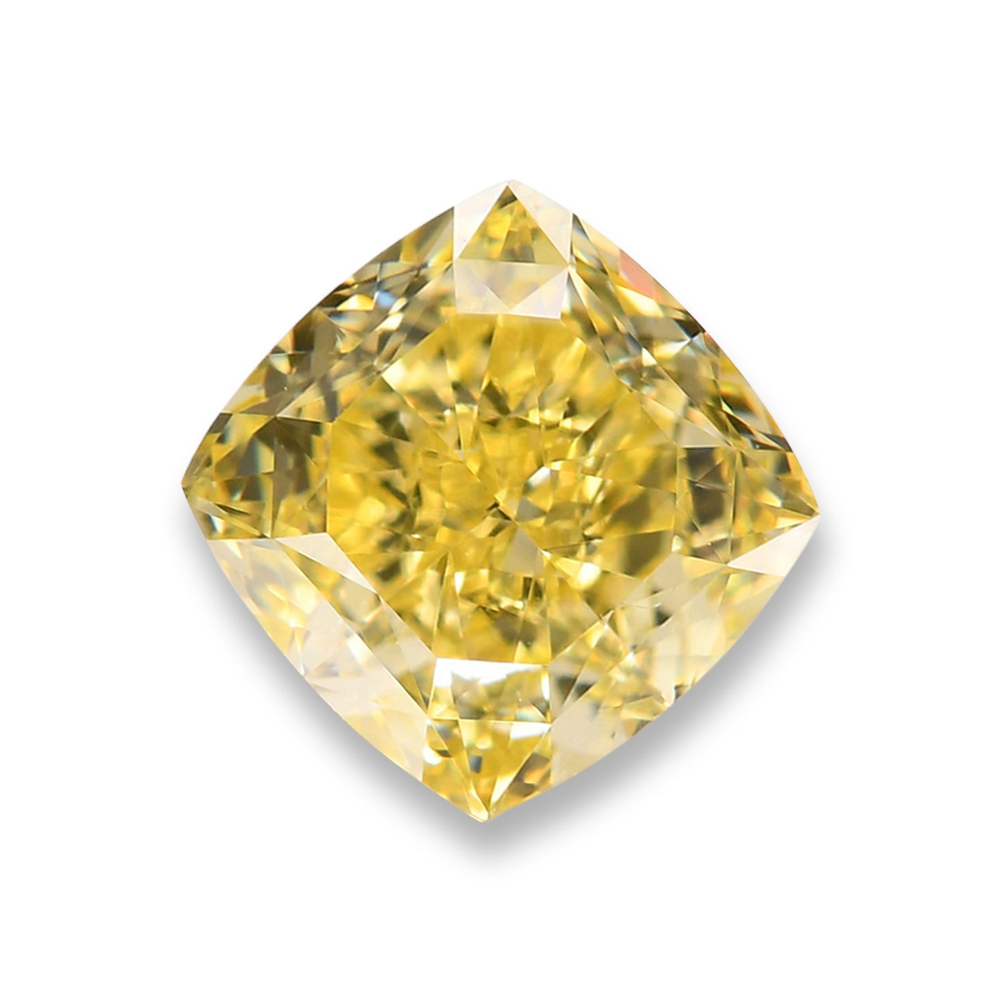 0,51 Karat Fancy Intense Yellow Cushion Diamond VS1 GIA