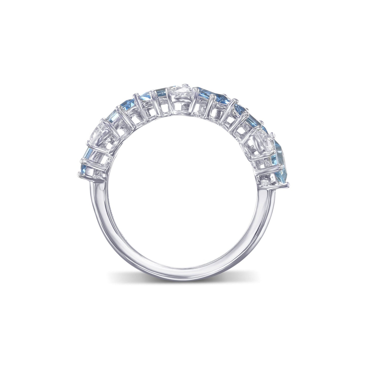Aquamarin- und Diamantring