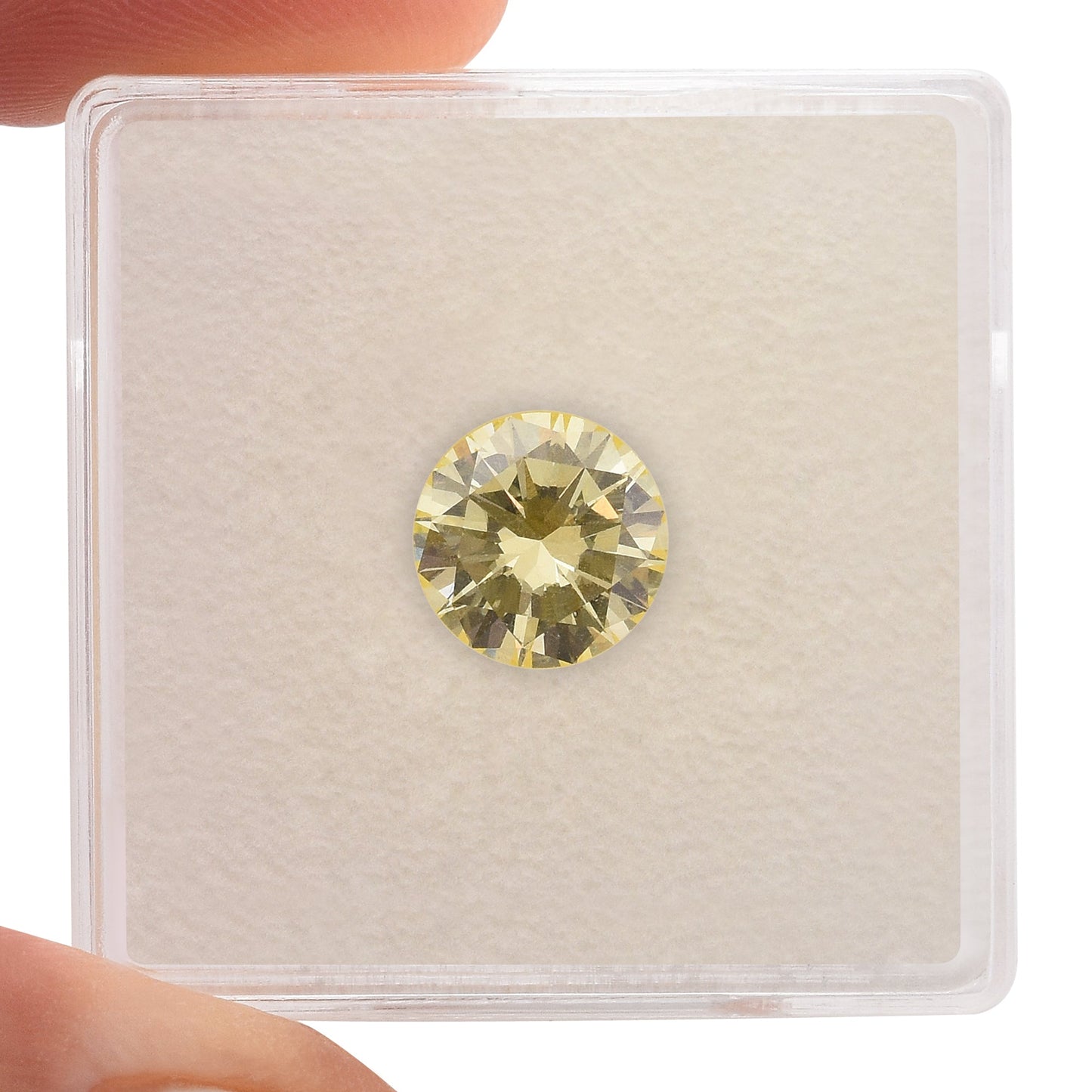 1,45 Karat Fancy Light Yellow Runder Diamant VVS1 GIA
