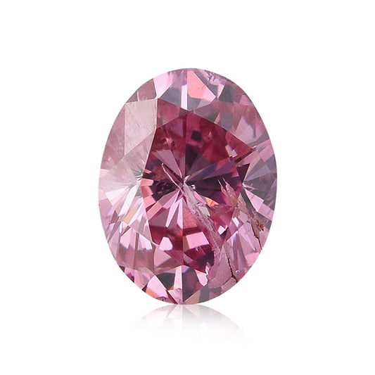 0,39 Karat Fancy Intense Purplish Pink Ovaler Diamant (I1) GIA