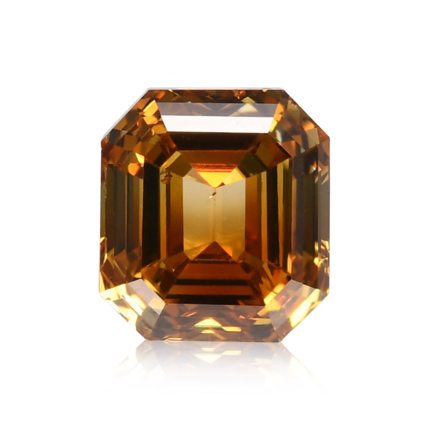 0,53 Karat Fancy Deep Brownish Yellow Emerald Diamond (VS2) GIA