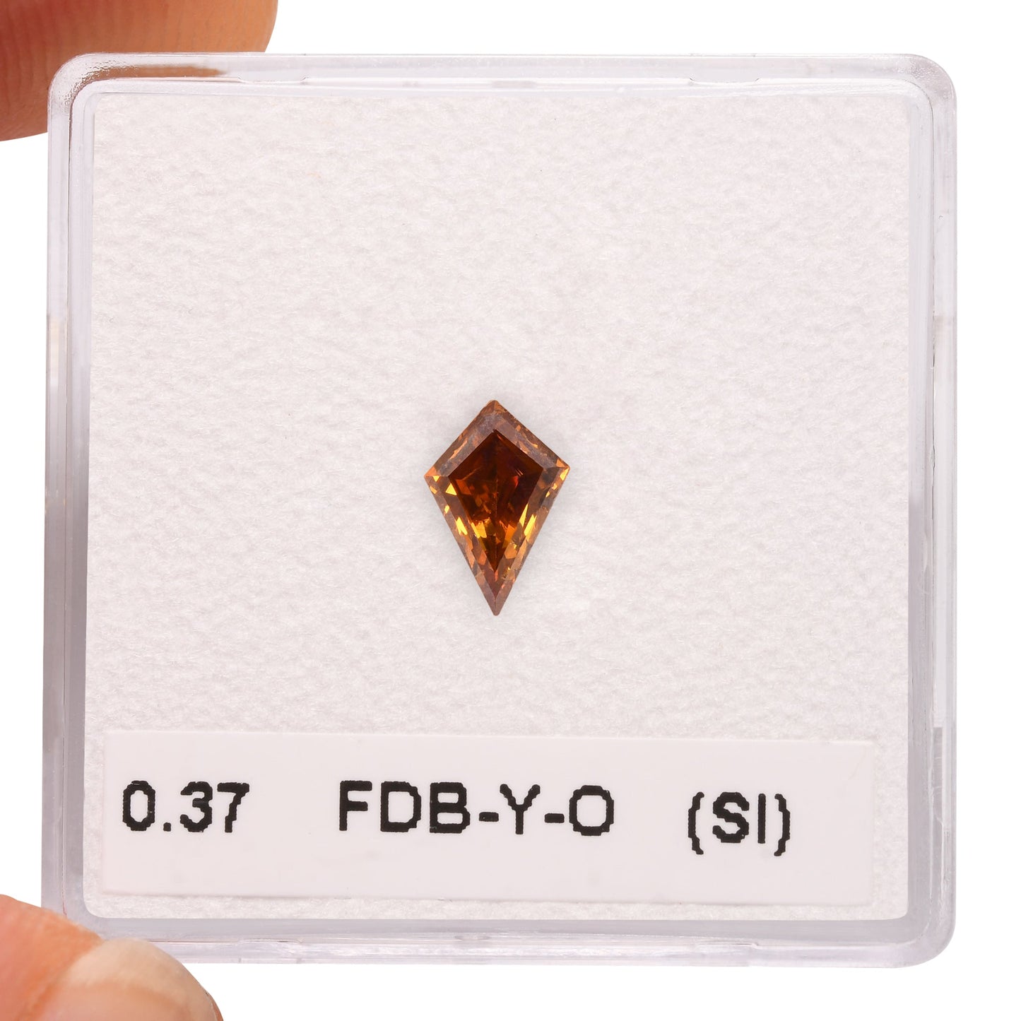 0.37 Carat Fancy Deep Brownish Yellowish Orange KITE Diamond (SI) GIA
