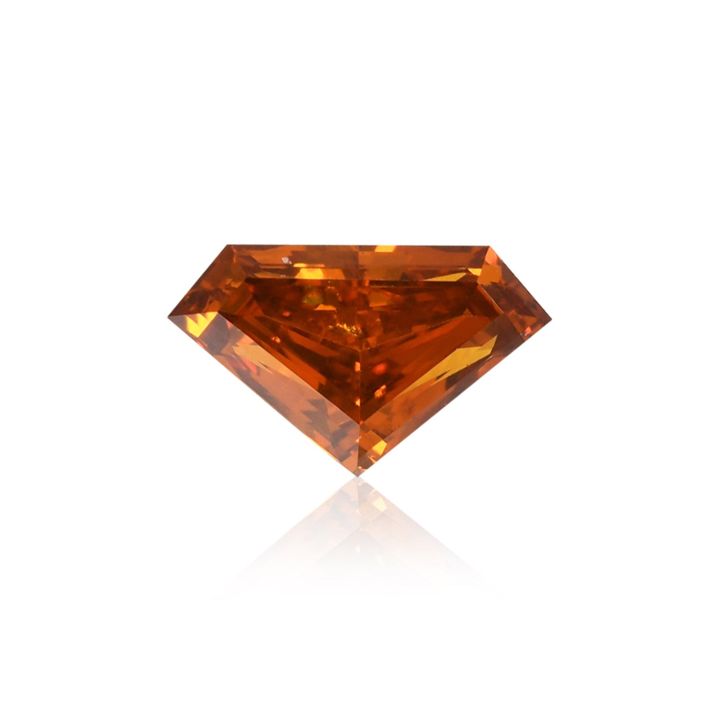 0.34 Carat Fancy Deep Brownish Yellowish Orange Shield-Cut Diamond (SI1) GIA