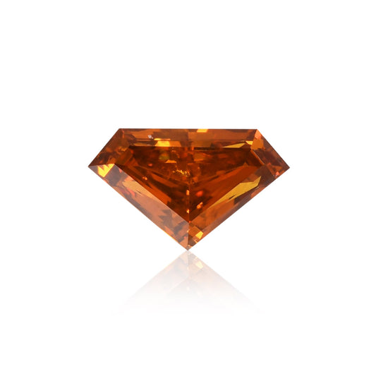 0,34 Karat Diamant im Schildschliff, Farbe: Fancy Deep Brownish Yellowish Orange (SI1), GIA