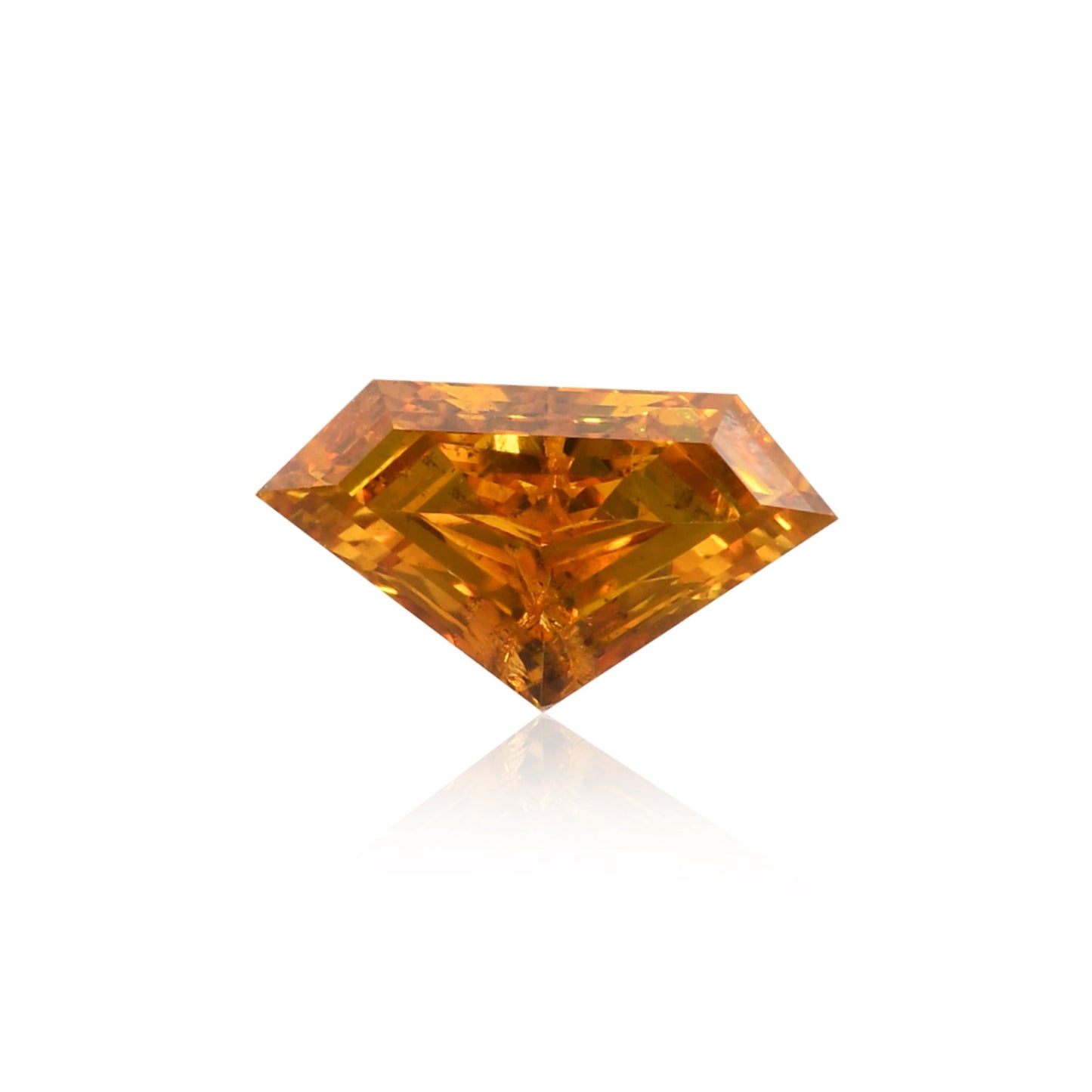 0,33 Karat Diamant im Schildschliff, Farbe: Fancy Deep Orange Yellow (SI2), GIA