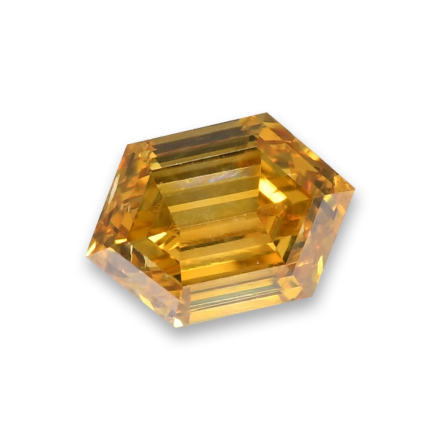 0,32 Karat Fancy Deep Brownish Yellow Hexagonal Diamond (SI2) GIA