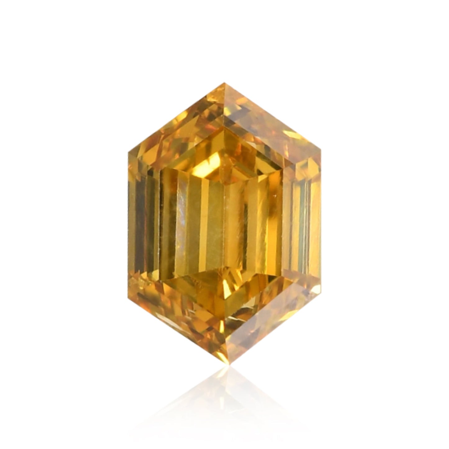 0,32 Karat Fancy Deep Brownish Yellow Hexagonal Diamond (SI2) GIA