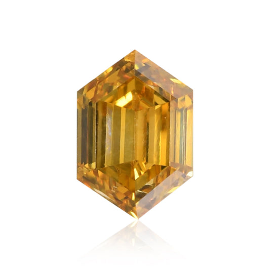 0,32 Karat Fancy Deep Brownish Yellow Hexagonal Diamond (SI2) GIA