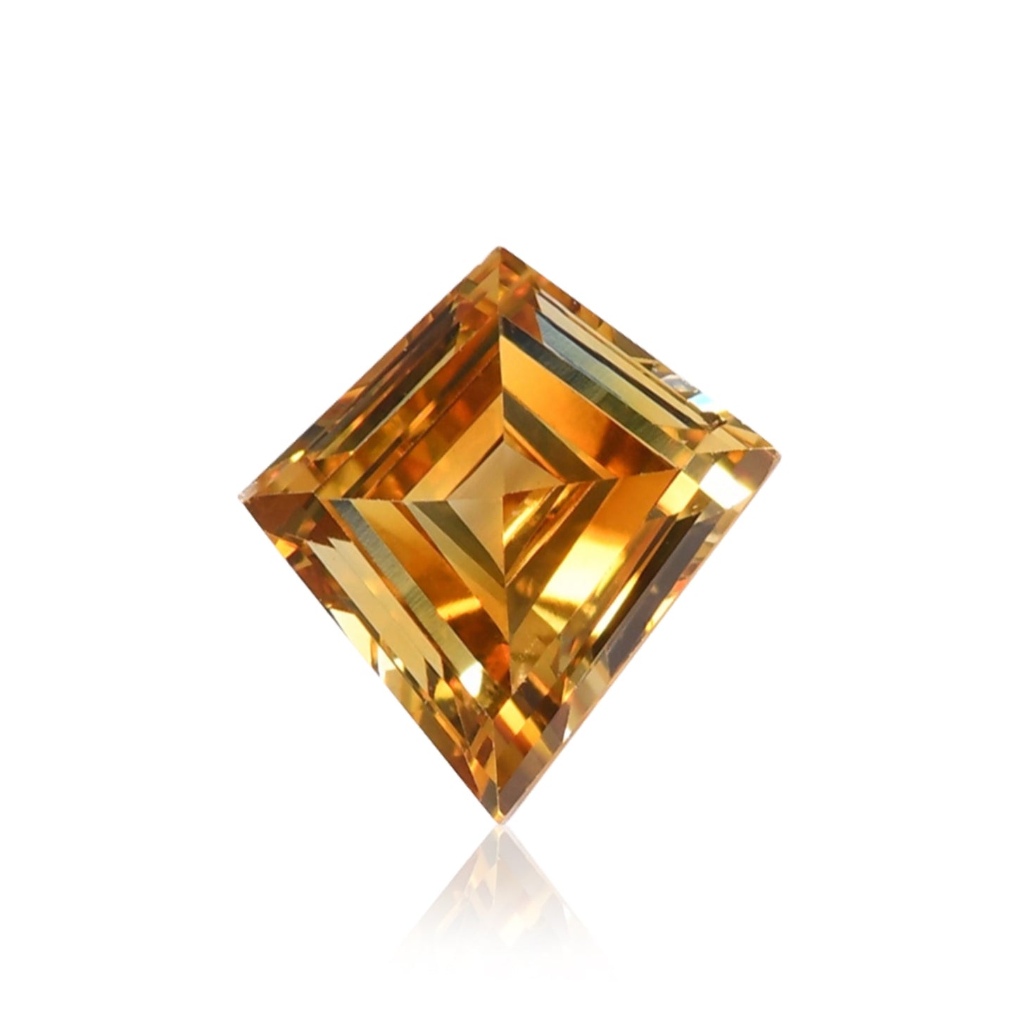 0,27 Karat Fancy Deep Brownish Orange Yellow Kite-Diamant (SI1) GIA