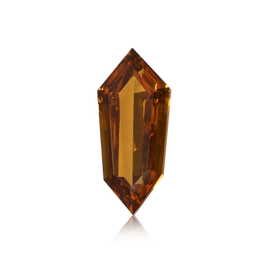 0,19 Karat Fancy Deep Brownish Orange Yellow Kite-Diamant (VS1) GIA