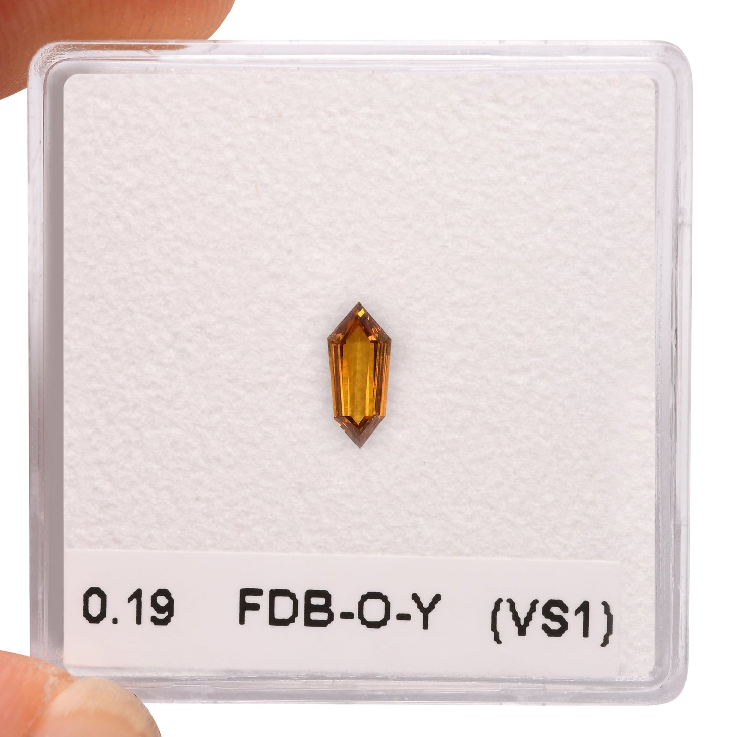 0.19 Carat Fancy Deep Brownish Orangy Yellow KITE Diamond (VS1) GIA