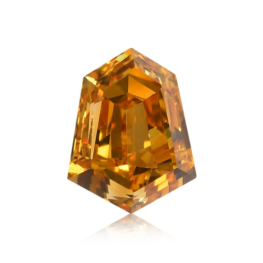 0,24 Karat Fancy Deep Brownish Orange Yellow Kite-Diamant (SI1) GIA