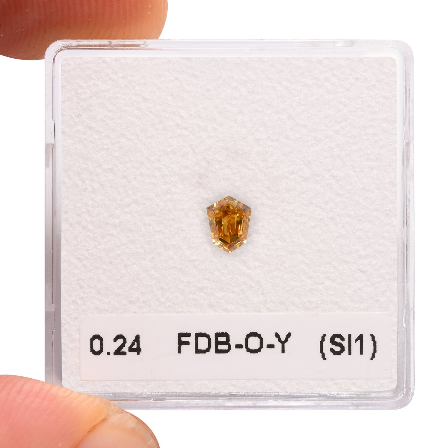0.24 Carat Fancy Deep Brownish Orangy Yellow KITE Diamond (SI1) GIA