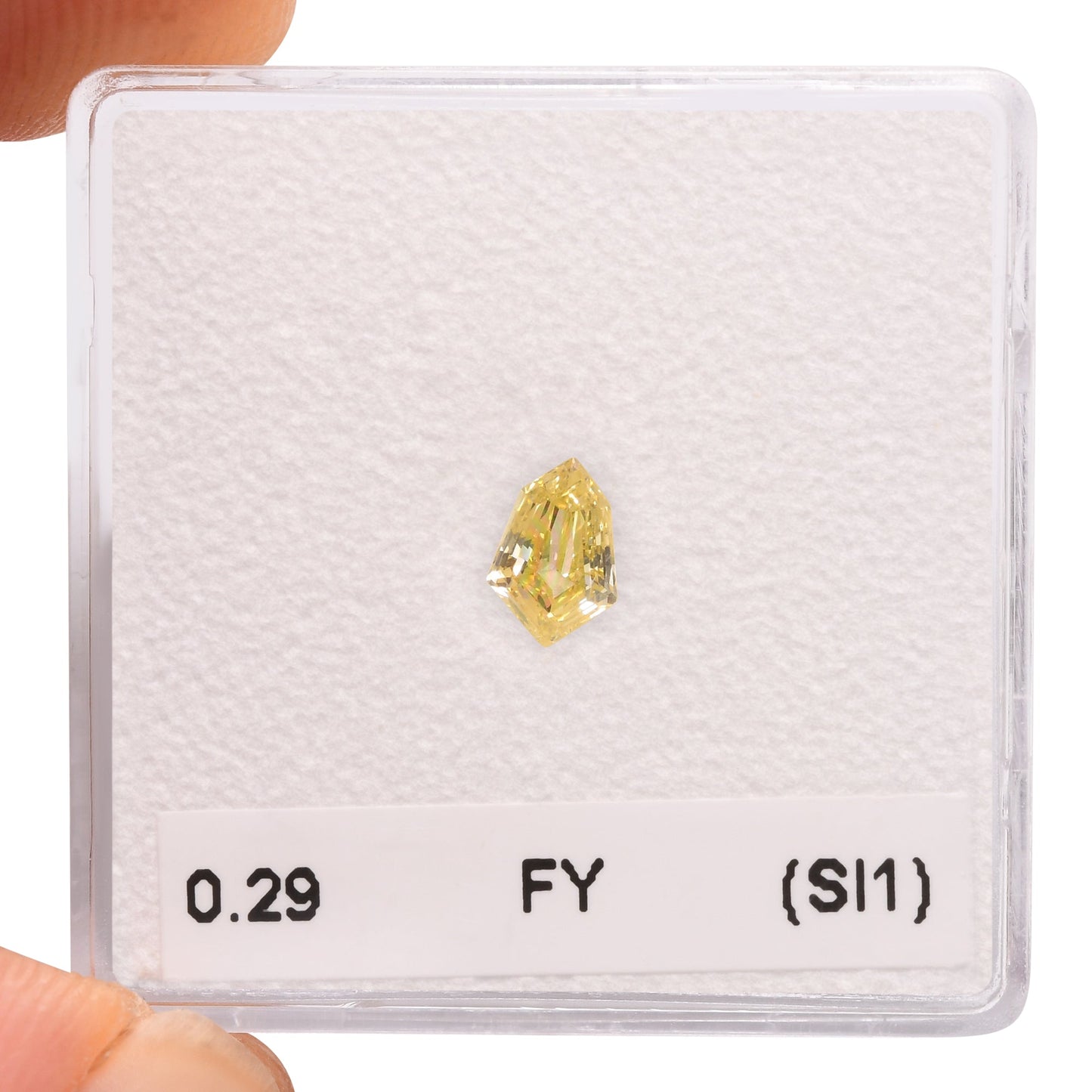 0,29 Karat Fancy Yellow Kite-Diamant (SI1) GIA