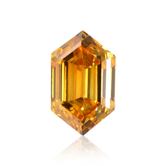 0,29 Karat Fancy Deep Orange Yellow Hexagonal-Diamant (SI1) GIA