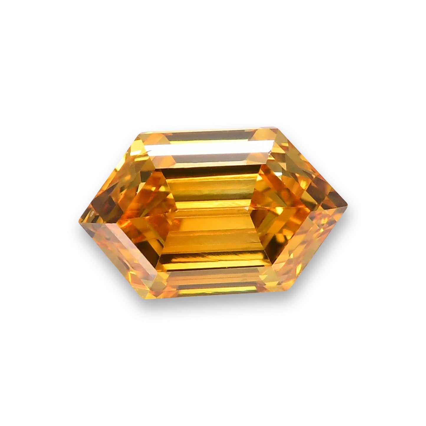 0.29 Carat Fancy Deep Orangy Yellow Hexagonal  Diamond (SI1) GIA