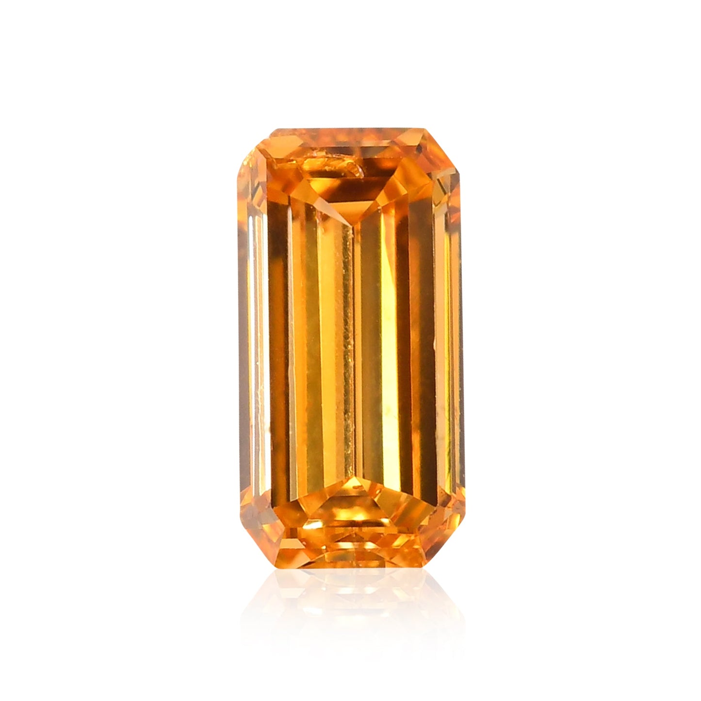 0.24 Carat Fancy Vivid Orange Yellow Emerald Diamond (SI2) GIA