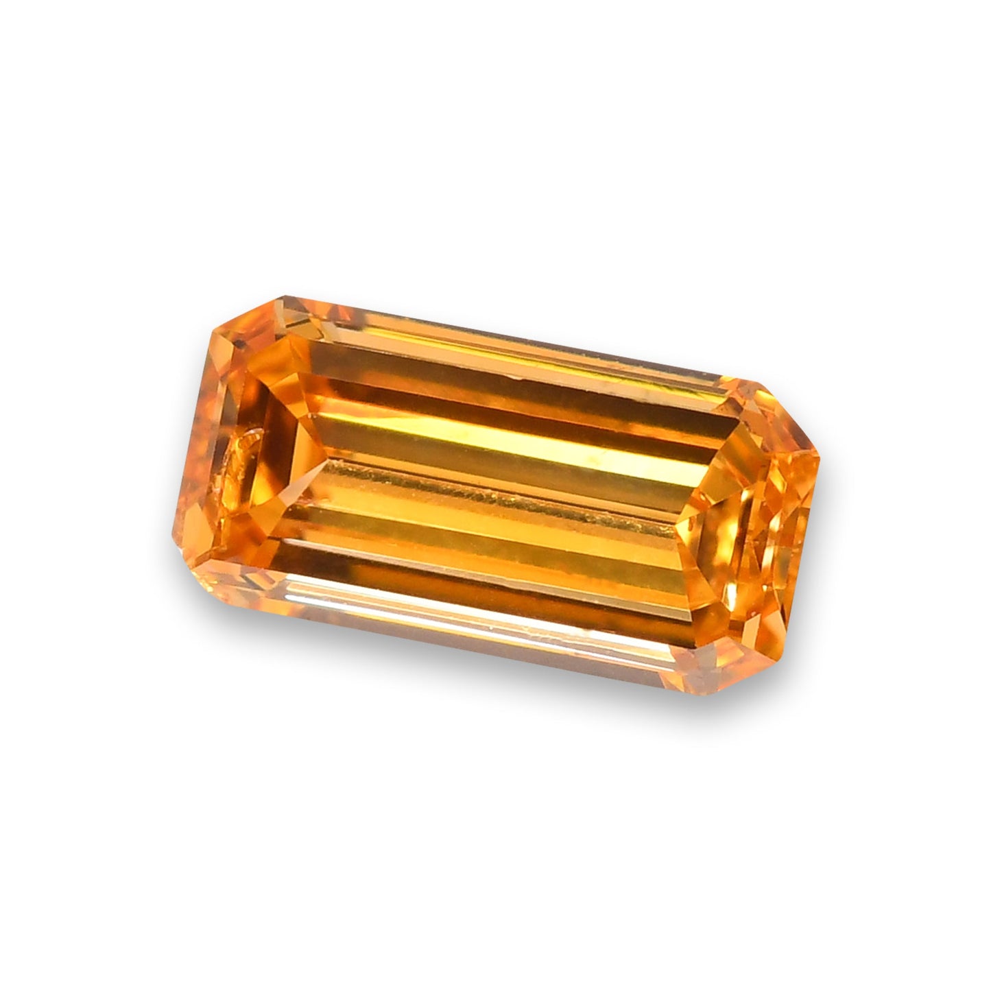 0.24 Carat Fancy Vivid Orange Yellow Emerald Diamond (SI2) GIA