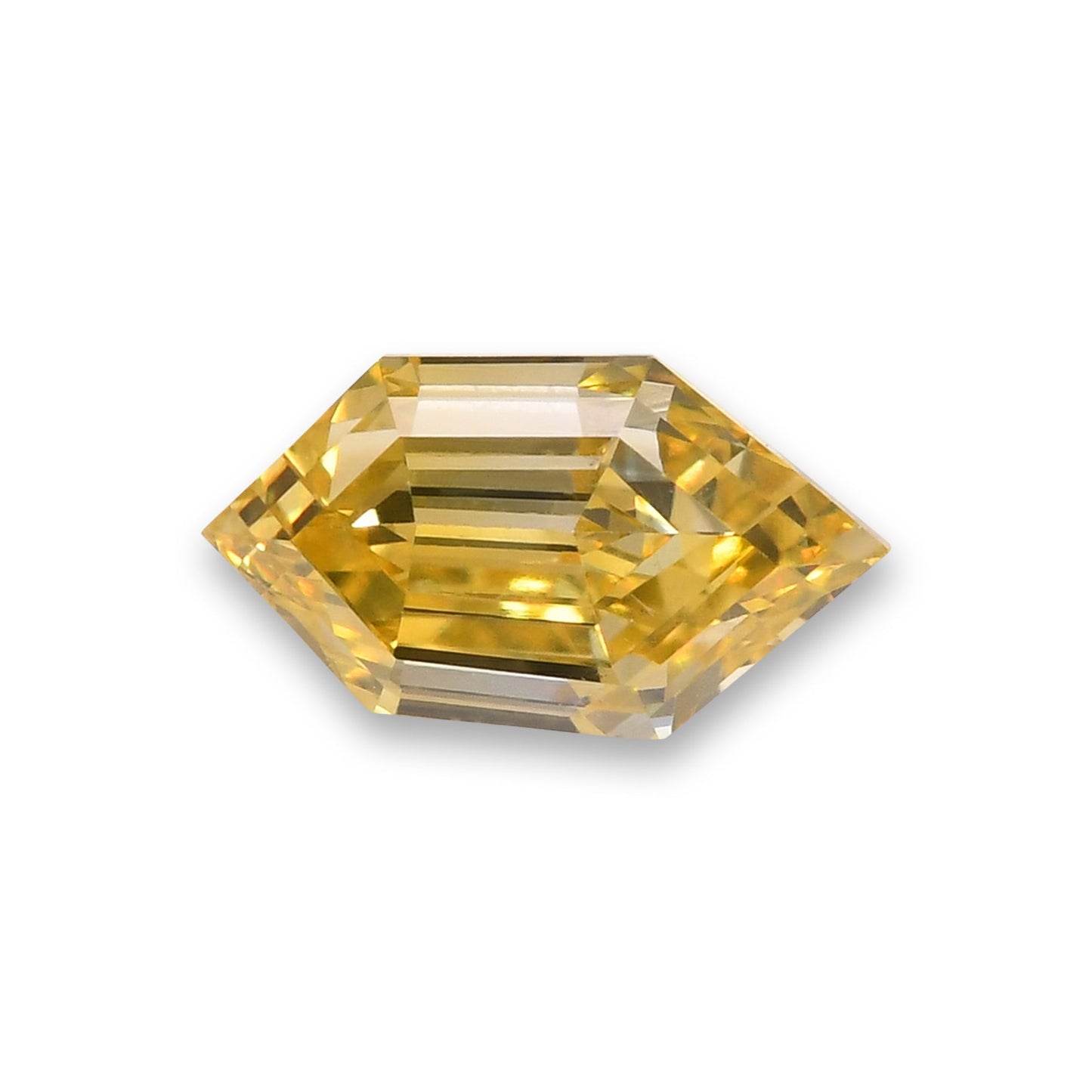0.22 Carat Fancy Intense Yellow Hexagonal  Diamond (VS2) GIA