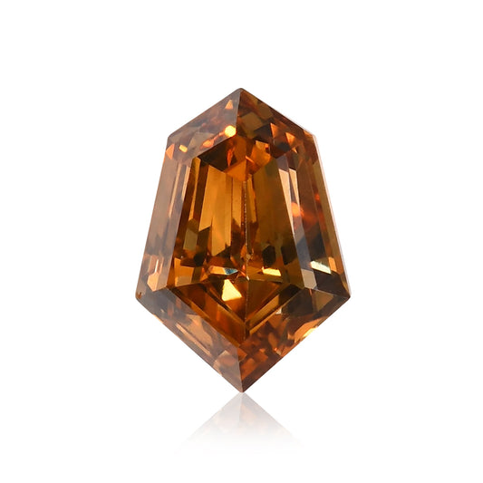 0,26 Karat Fancy Deep Brownish Orange Yellow Kite-Diamant (VS) GIA