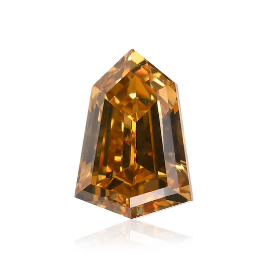 0,26 Karat Fancy Deep Brownish Orange Yellow Kite-Diamant (VS2) GIA