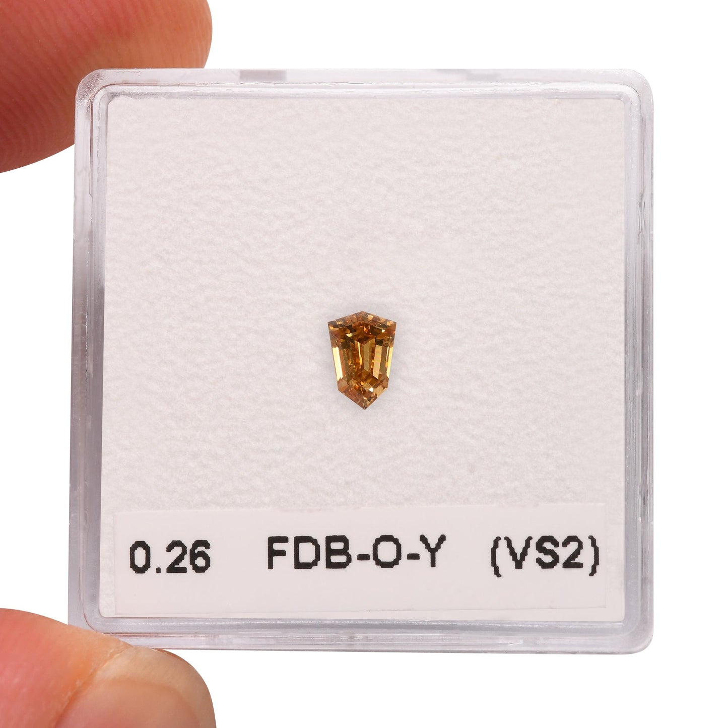 0.26 Carat Fancy Deep Brownish Orangy Yellow KITE Diamond (VS2) GIA