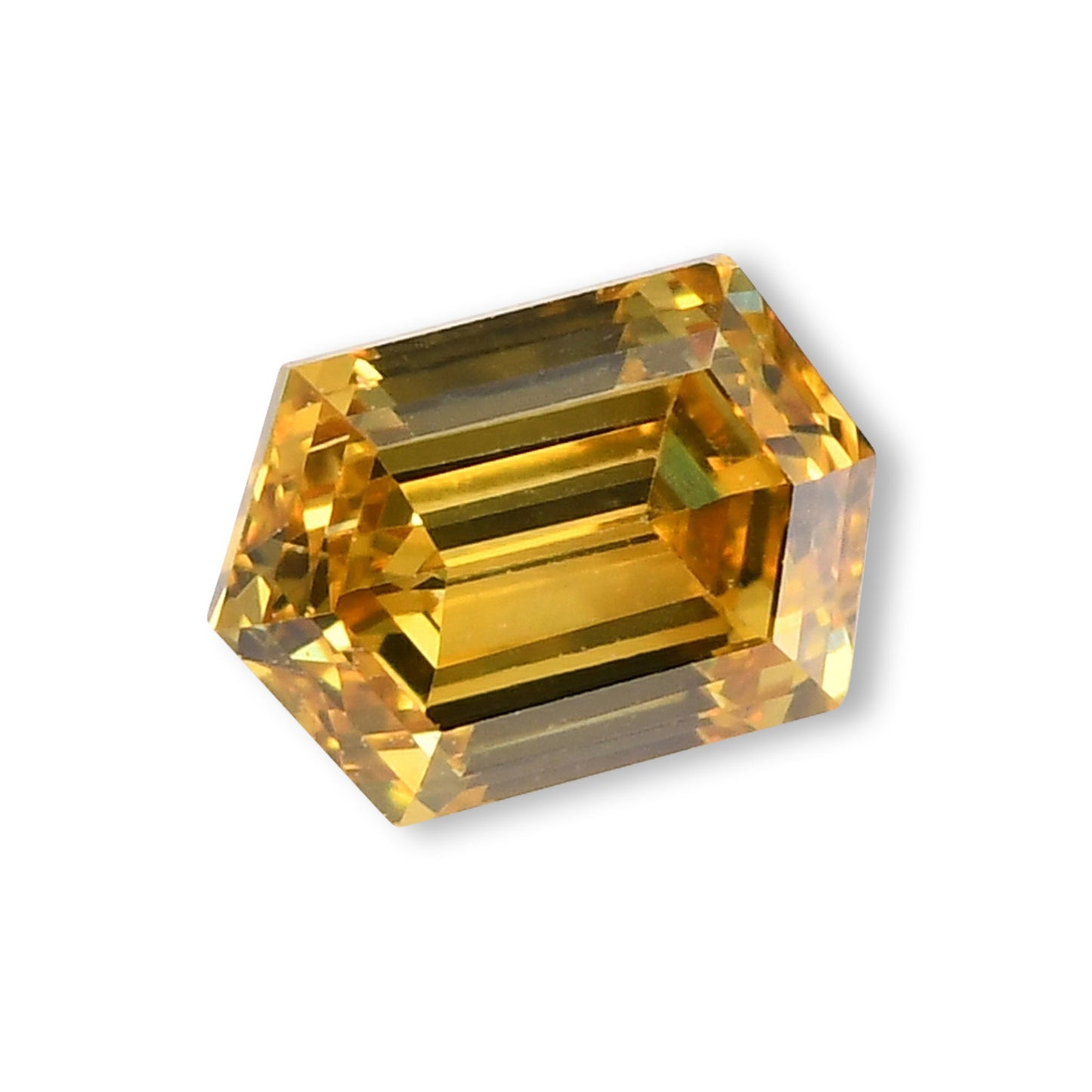 0.25 Carat Fancy Deep Yellow Hexagonal  Diamond (VS) GIA