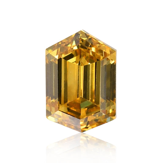 0,25 Karat Fancy Deep Yellow Hexagonal-Diamant (VS) GIA