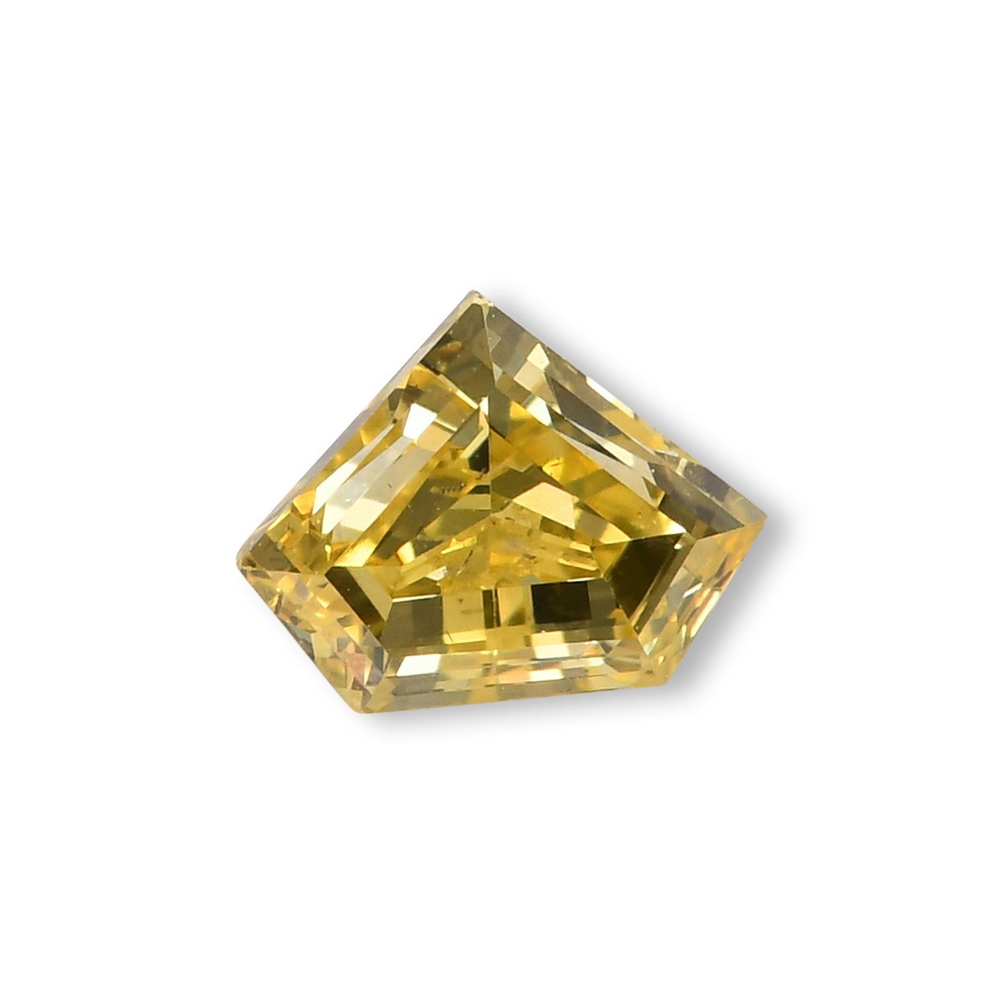 0.23 Carat Fancy Intense Yellow Shield-Cut Diamond (I1) GIA