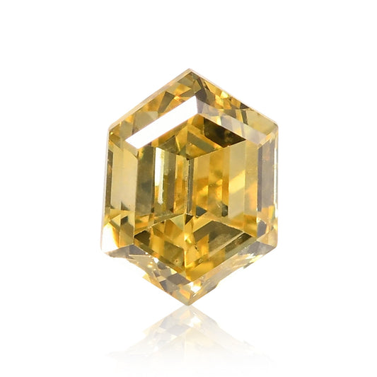 0,17 Karat Fancy Intense Yellow Hexagonal Diamond (SI1) GIA