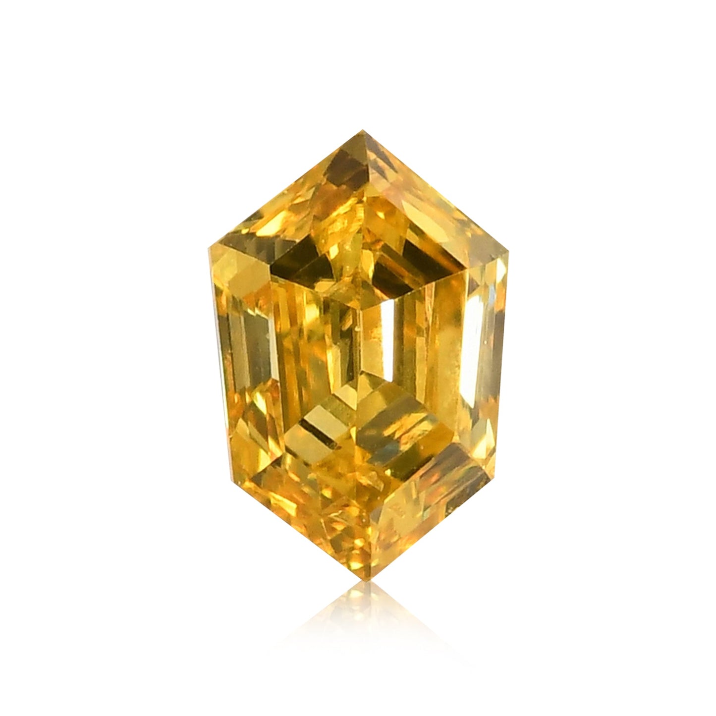 0.18 Carat Fancy Vivid Yellow Hexagonal  Diamond (SI1) GIA