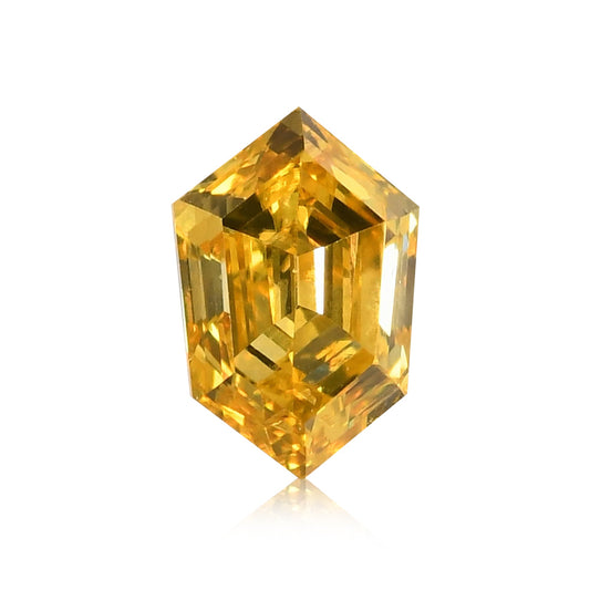 0,18 Karat Fancy Vivid Yellow Hexagonal-Diamant (SI1) GIA