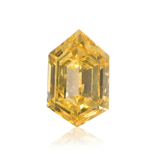 0,10 Karat Fancy Intense Yellow Hexagonal Diamond (SI1) GIA