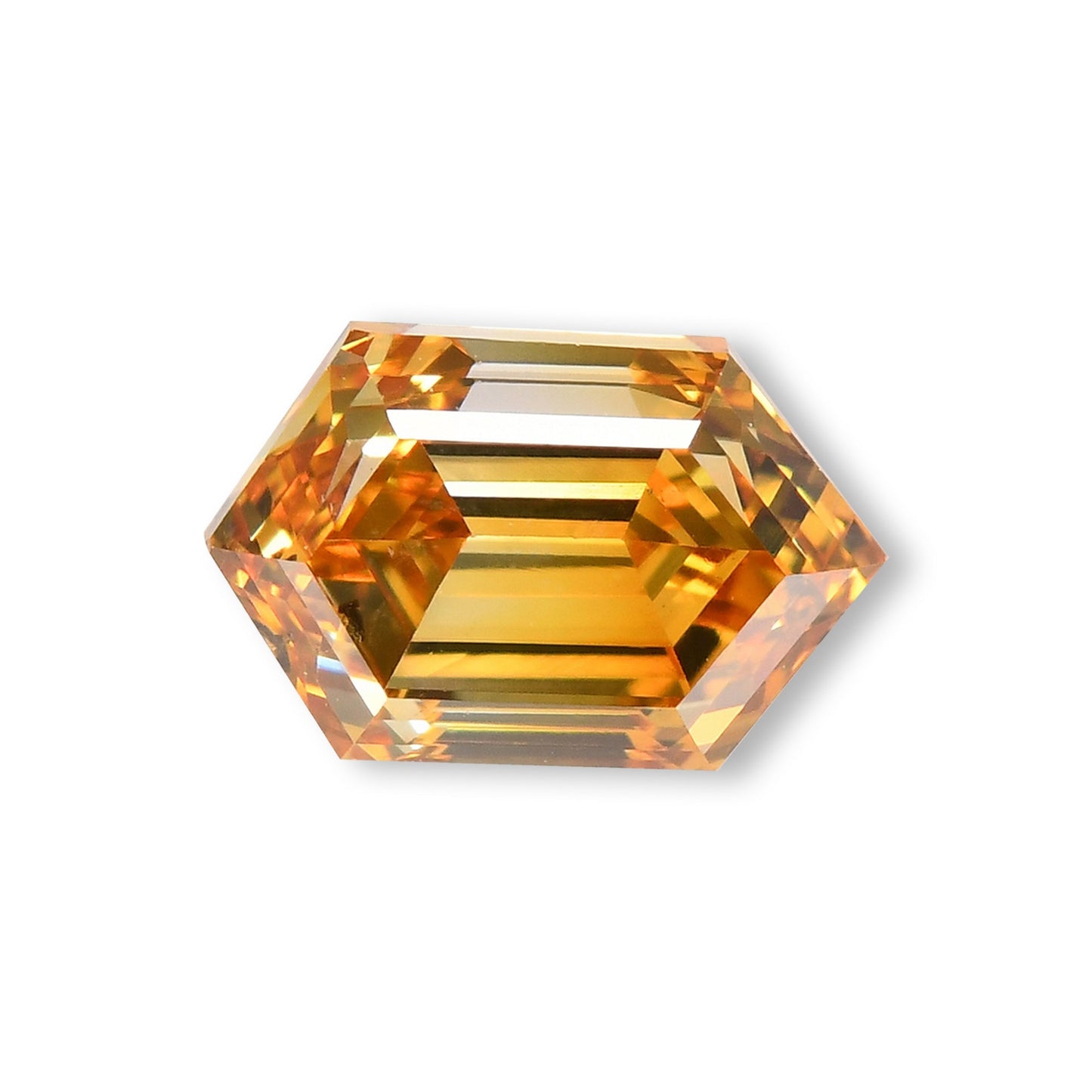 0,45 Karat Fancy Deep Brownish Orange Yellow Kite-Diamant (VS2) GIA