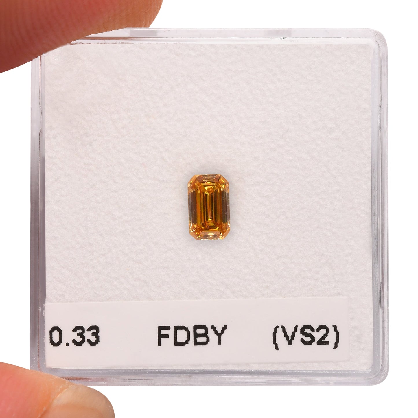 0.33 Carat Fancy Deep Brownish Orangy Yellow Emerald Diamond (VS2) GIA