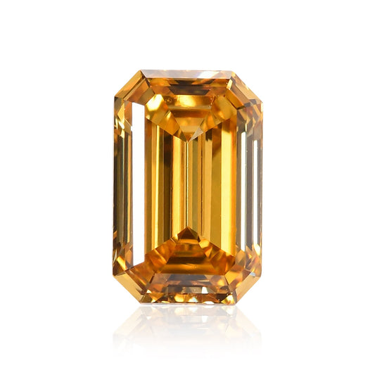 0,33 Karat Fancy Deep Brownish Orange Yellow Emerald Diamond (VS2) GIA