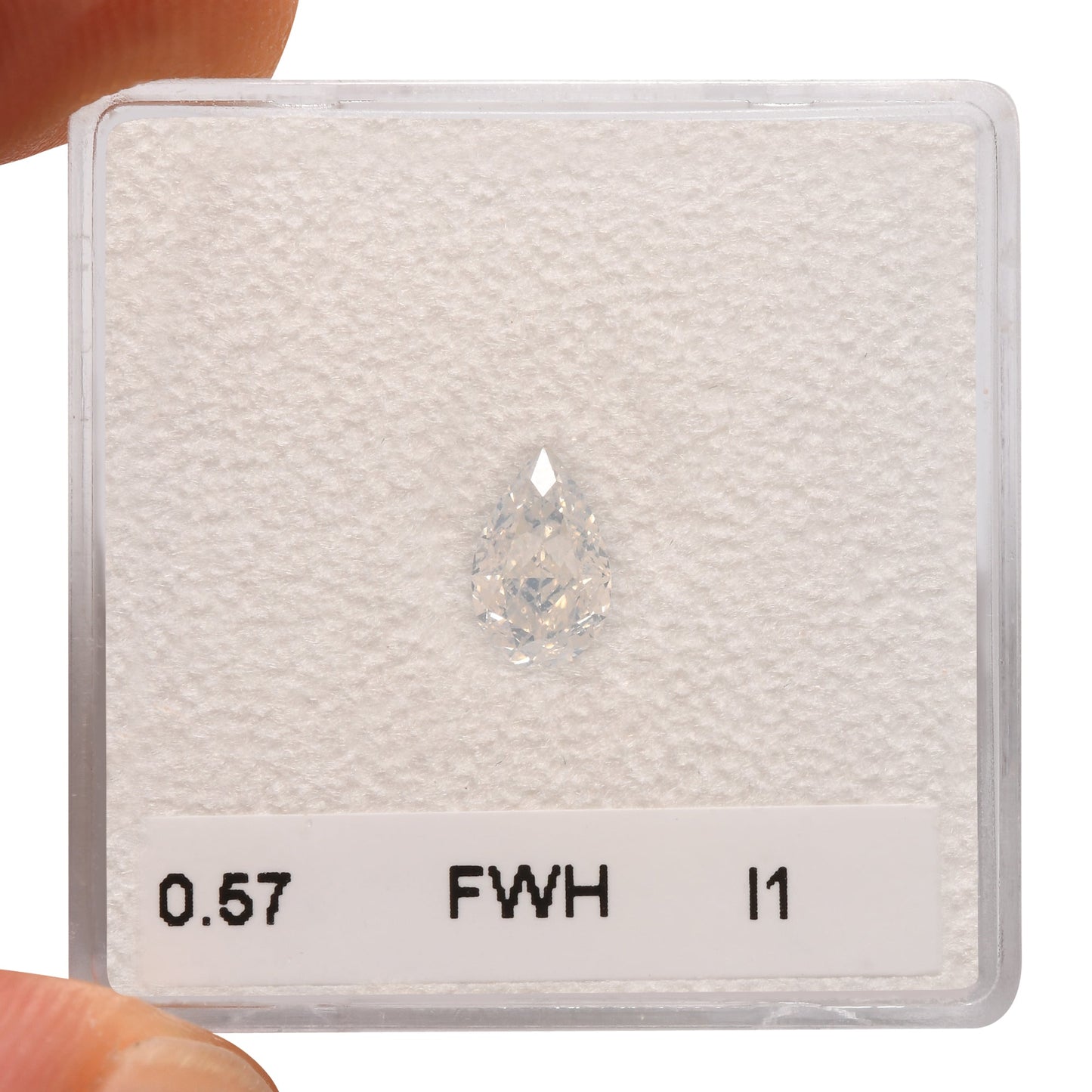 0,57 Karat Fancy White Birnenförmiger Diamant I1 GIA