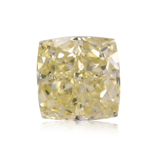 1,10 Karat Fancy Light Brownish Greenish Yellow Cushion Diamond VS1 GIA