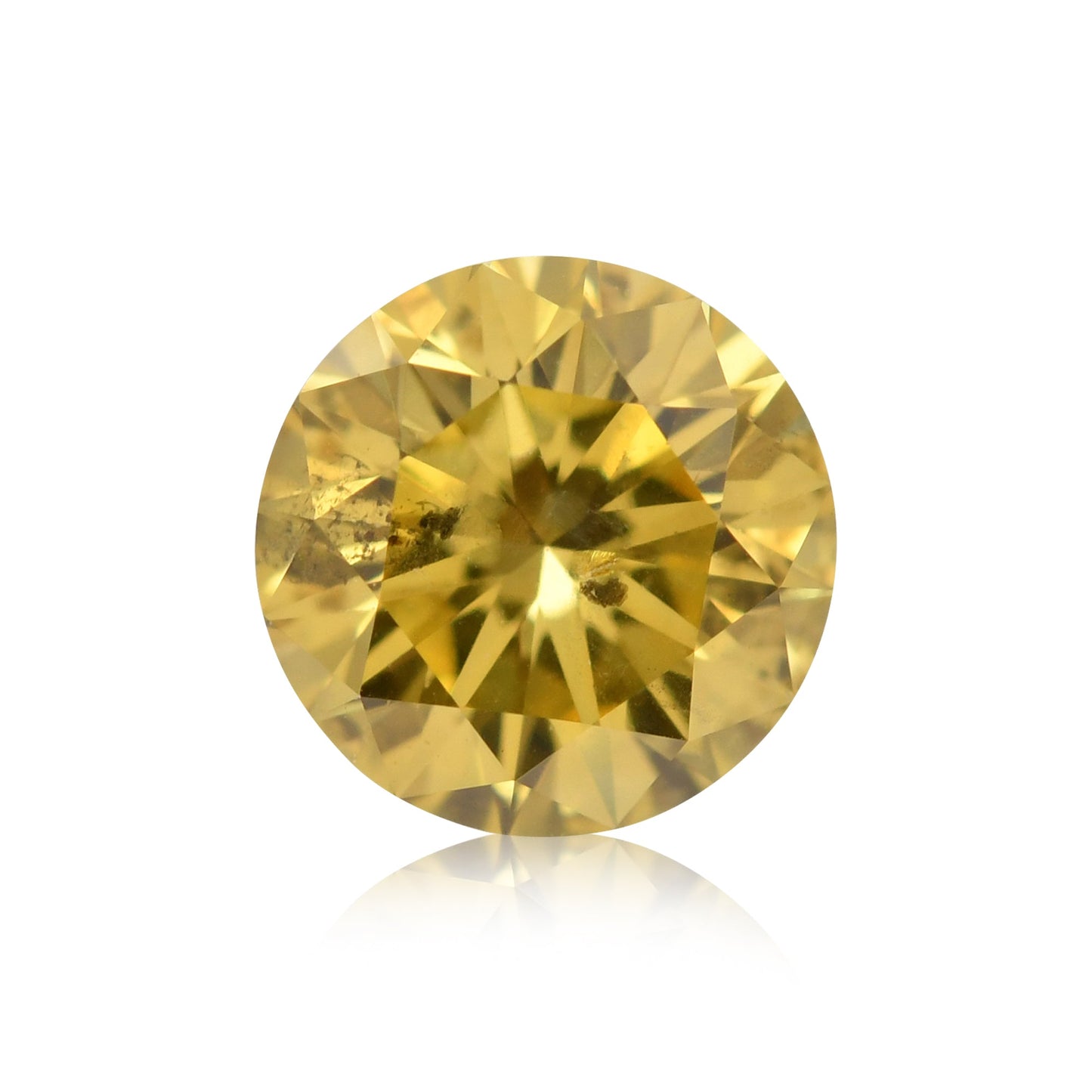 0,36 Karat Fancy Deep Yellow Brillant (I1) GIA