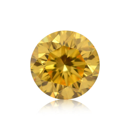 0,25 Karat Fancy Vivid Orange Yellow Brillant, runder Diamant, VVS2, GIA