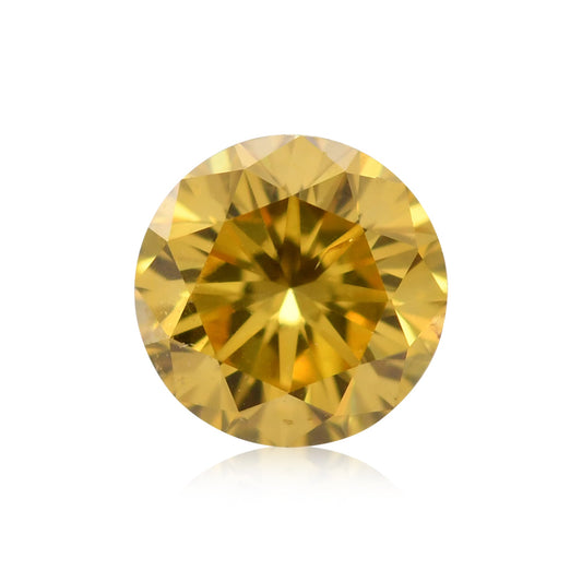 0,15 Karat Fancy Vivid Orange Yellow Brillant, runder Diamant, SI1, GIA