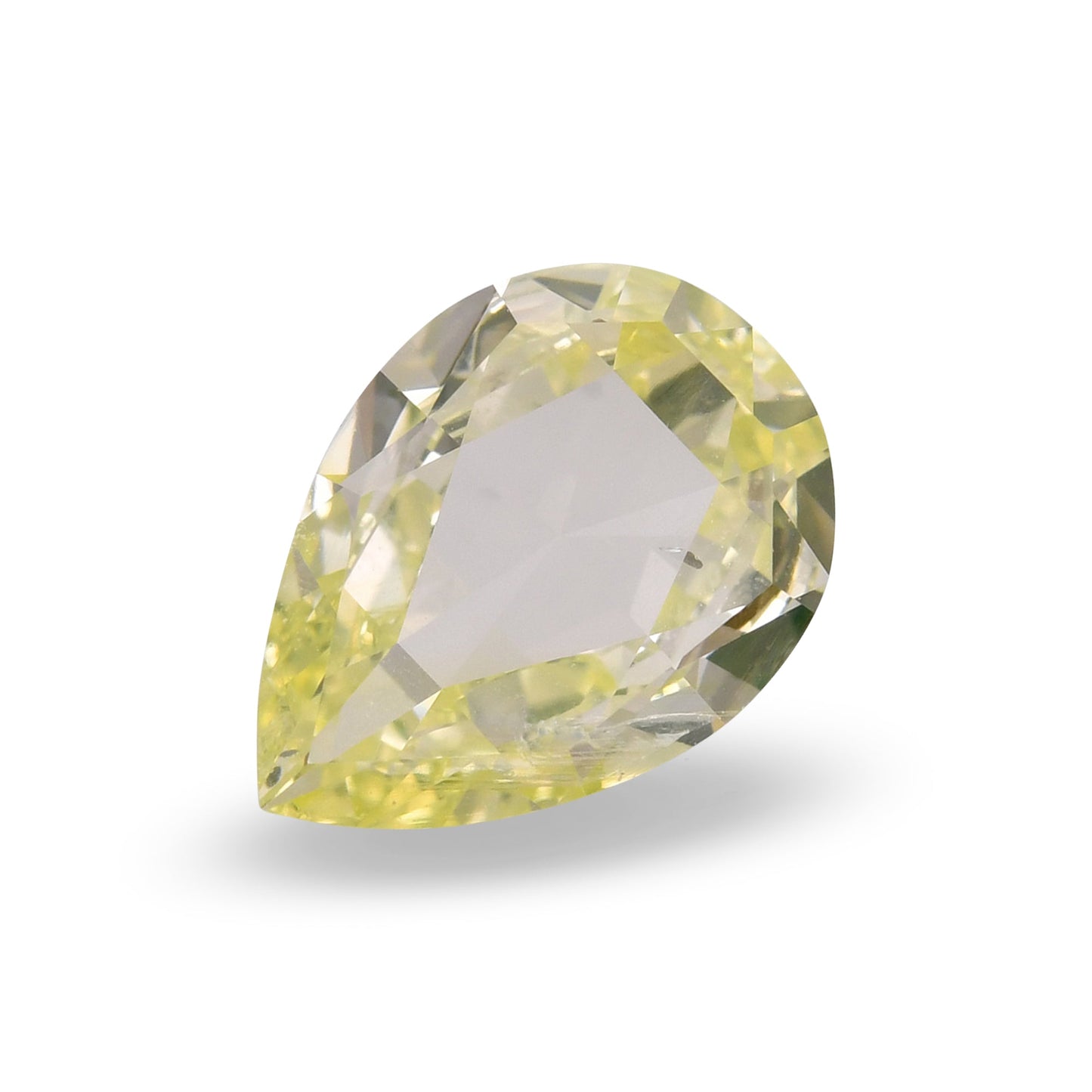 1.31 Carat Fancy Green Yellow Pear Diamond I1 GIA