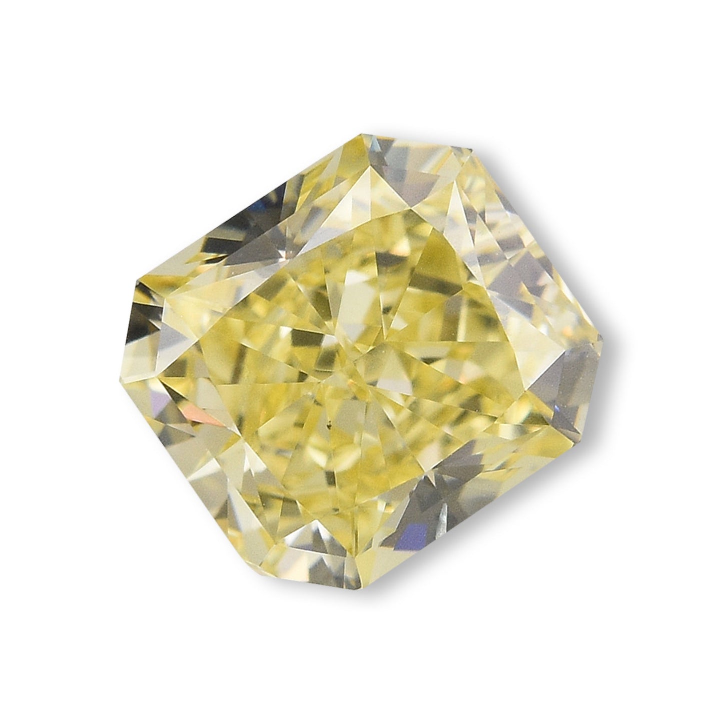 1.46 Carat Fancy Yellow Radiant Diamond VS2 GIA